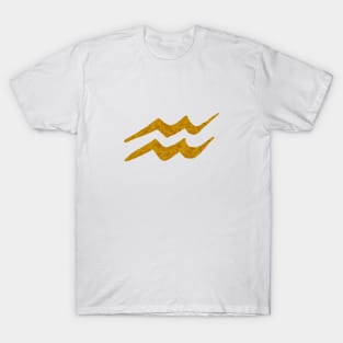 Aquarius Golden Symbol T-Shirt